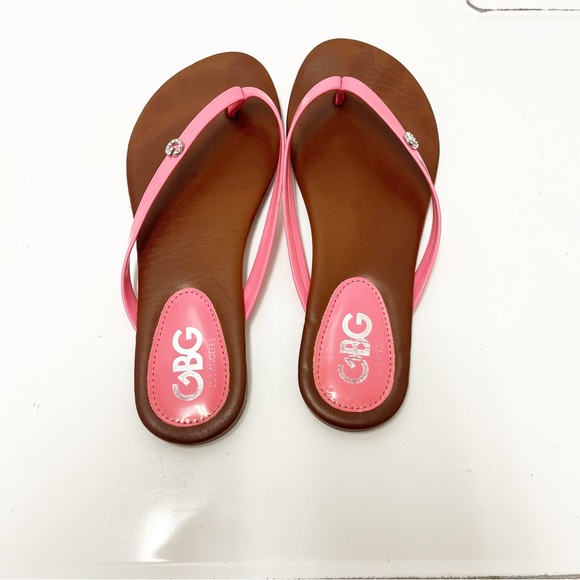 GBG Thong Sandals with Pink Straps Size 5.5 - Picture 4 of 5